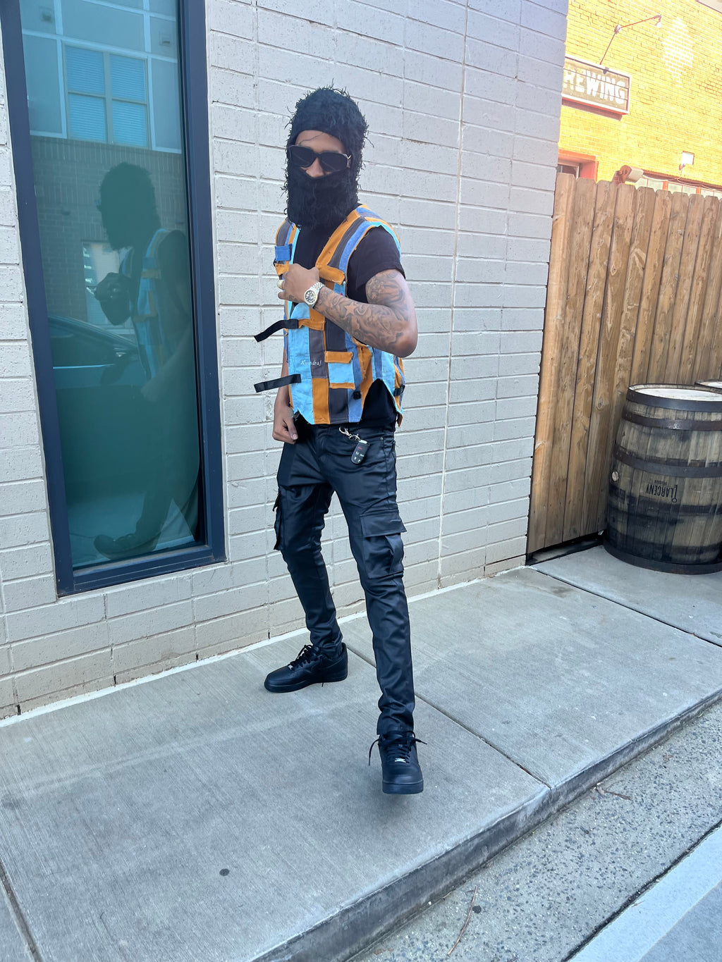 Striped Cargo vest