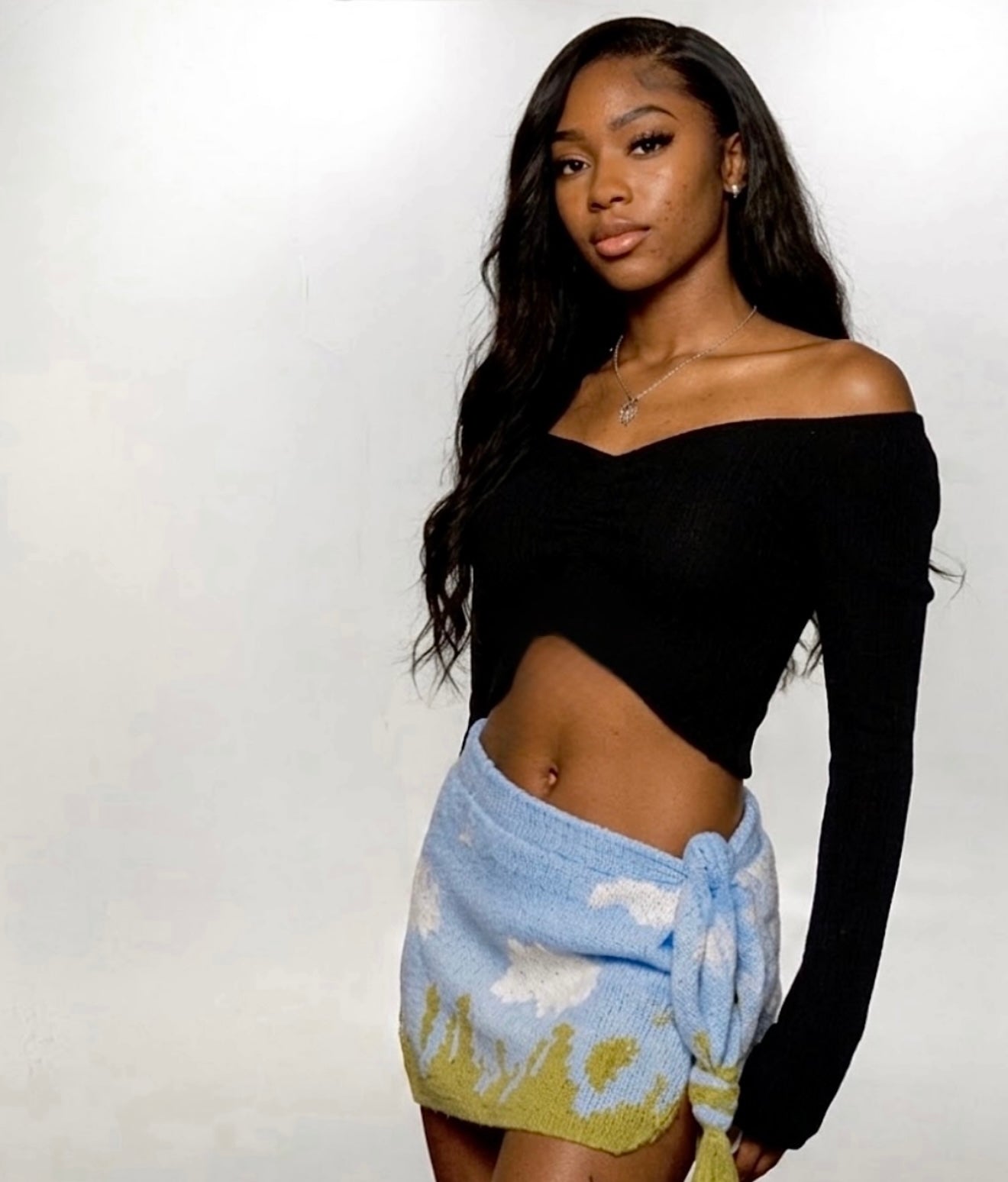 Cloudy mini skirt