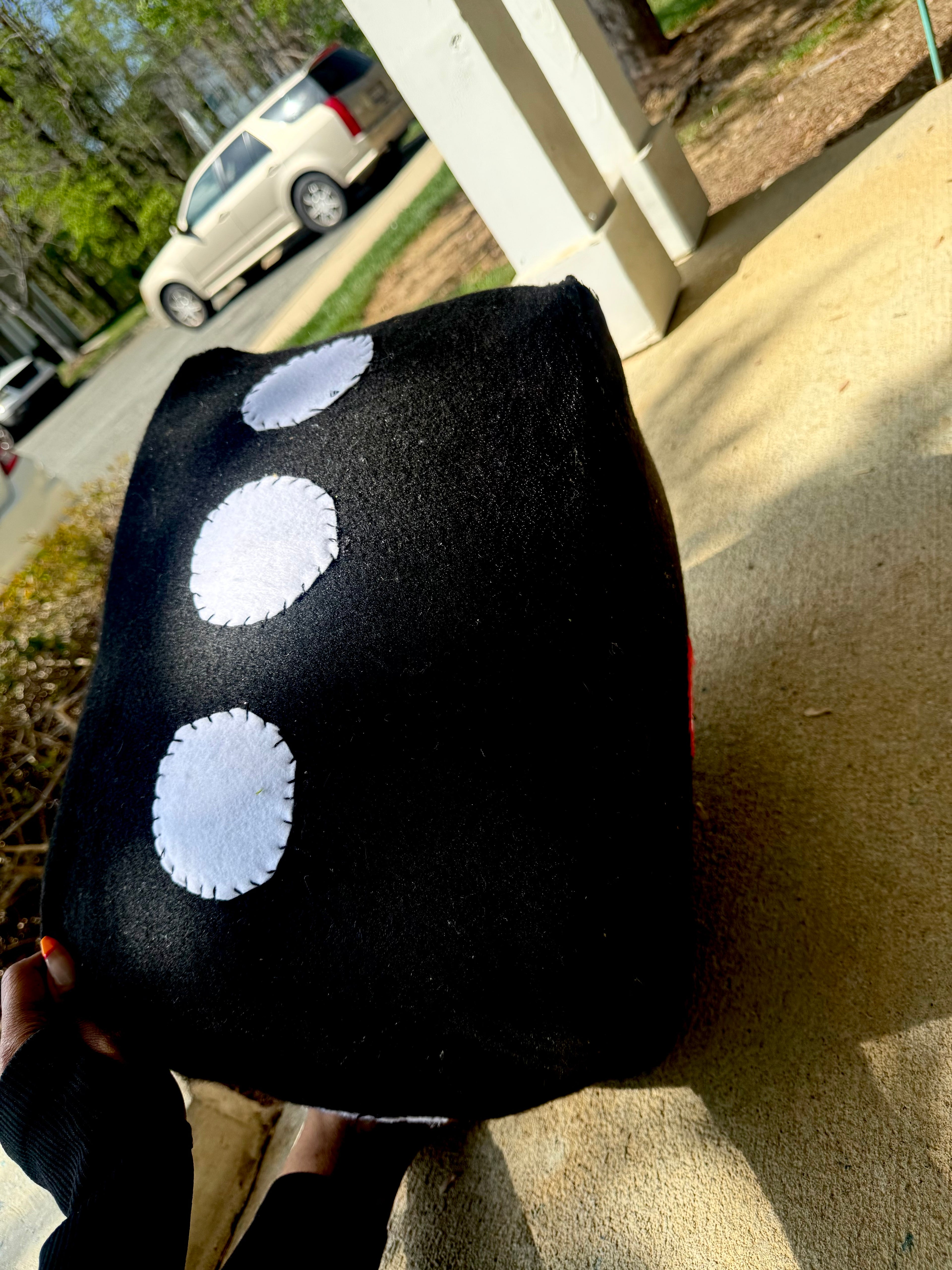 B&W Dice Ottoman