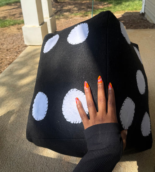 B&W Dice Ottoman