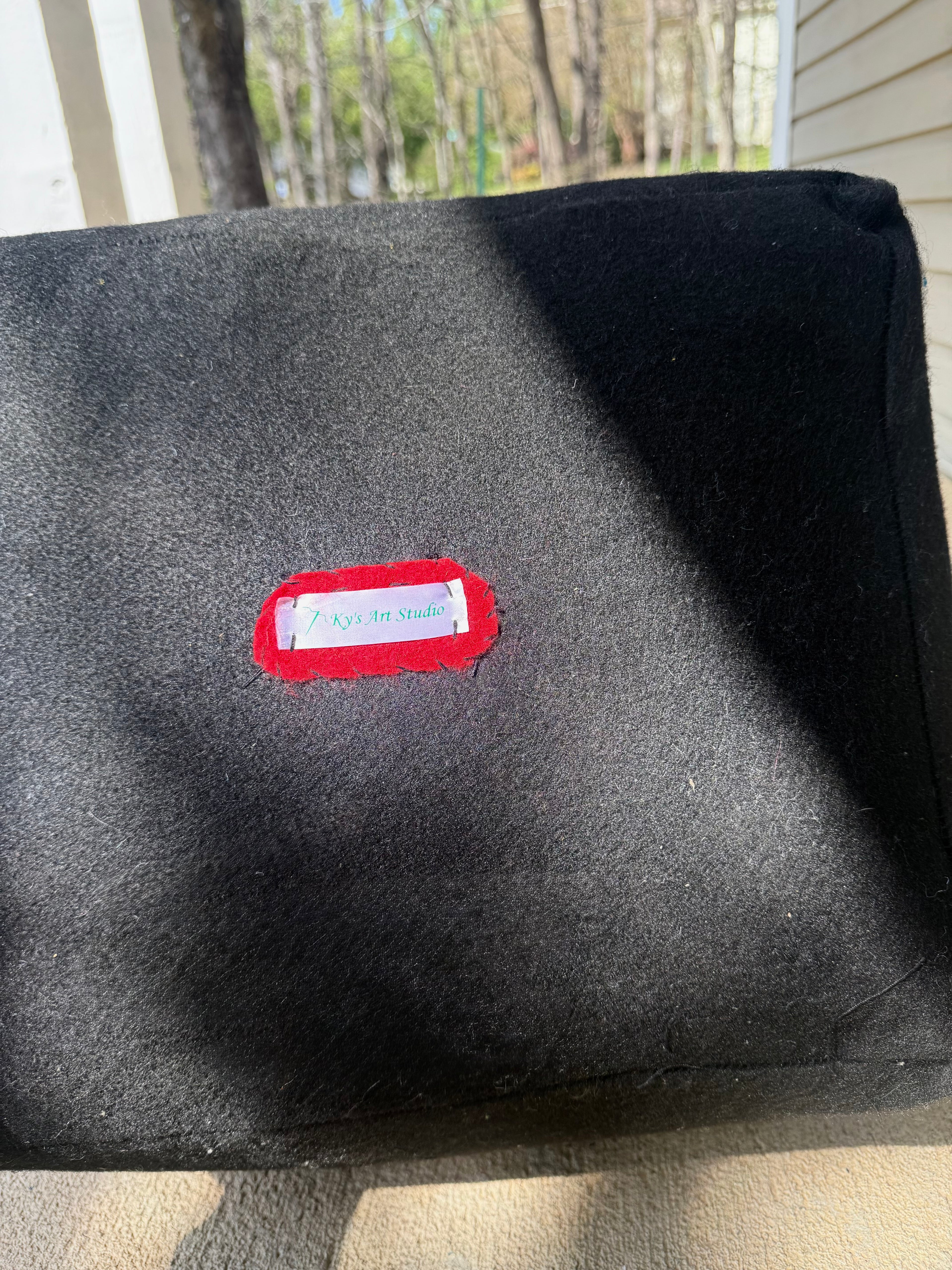B&W Dice Ottoman