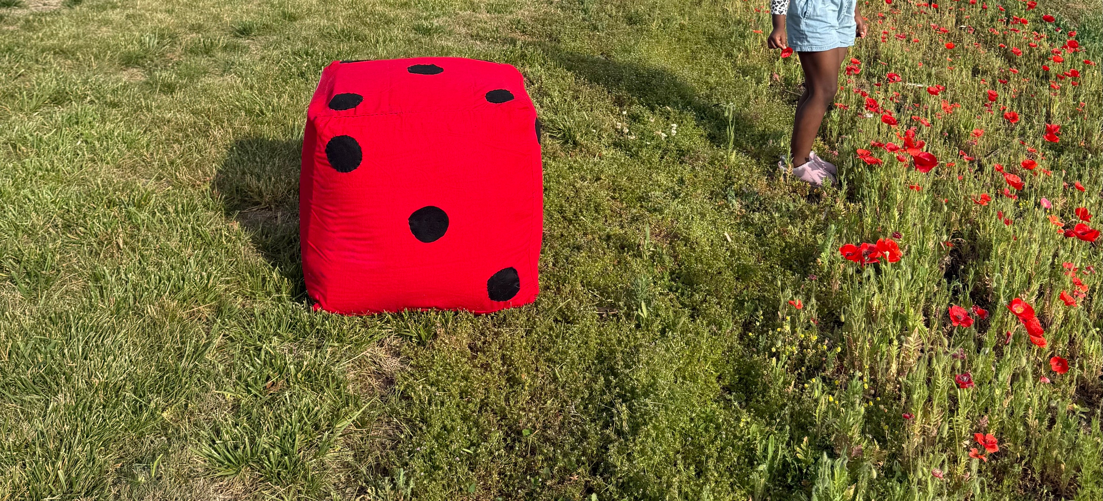 Red Dice Ottoman